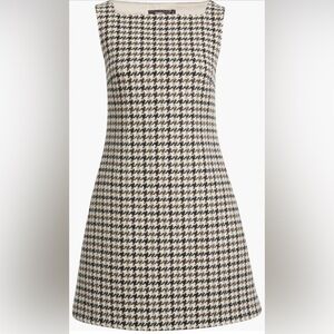 Theory Black and White Sheath Mini Dress Square Neck Sleeveless